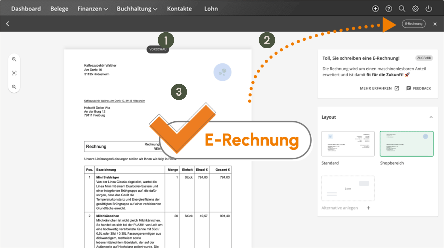 E-Rechnungen schreiben, empfangen & verarbeiten